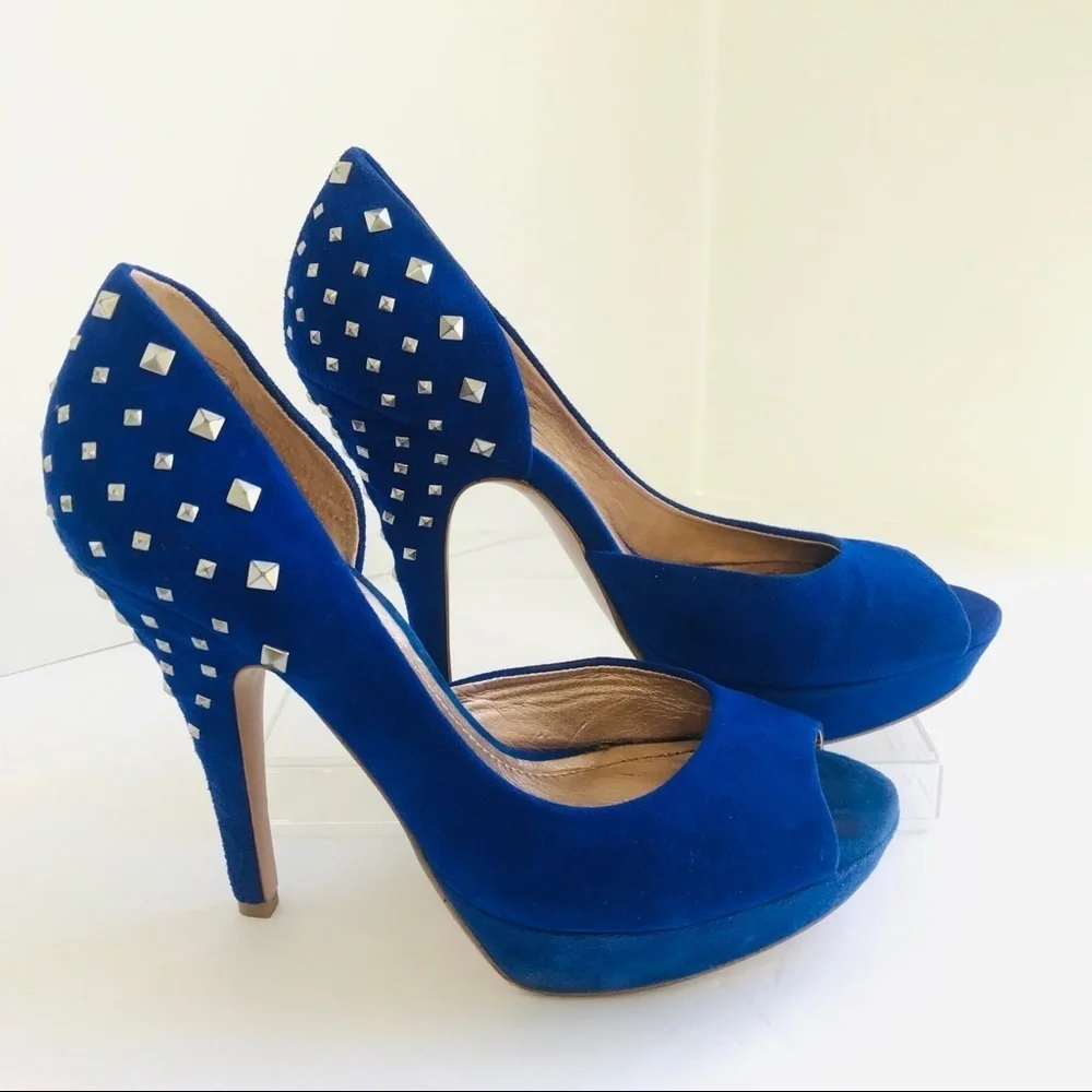BCBGeneration Stilettos Studded Suede Leather Sz 8